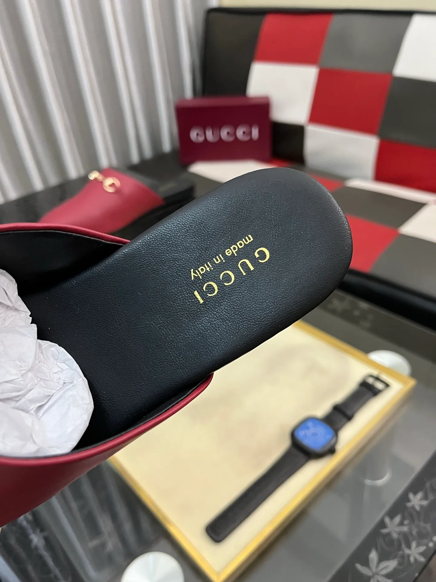 Men's shoes 💰480⌚️⌚️[Gucci] 2024 new season half-slip men's shoes, made of Italian imported first-layer frosted cowhide➕sheepskin lining, original hardware buckle, original combination wear-resistant outsole, real shot 🎬 Very comfortable on the feet, size 36-44